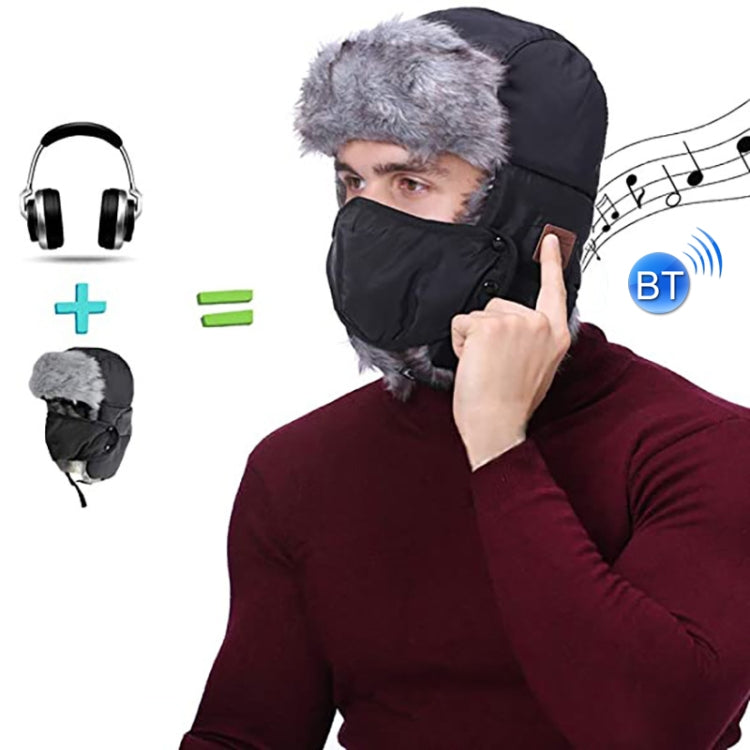 LF3 Winter Warmth Thickened Bluetooth Music Earphone Hat Ski Cap