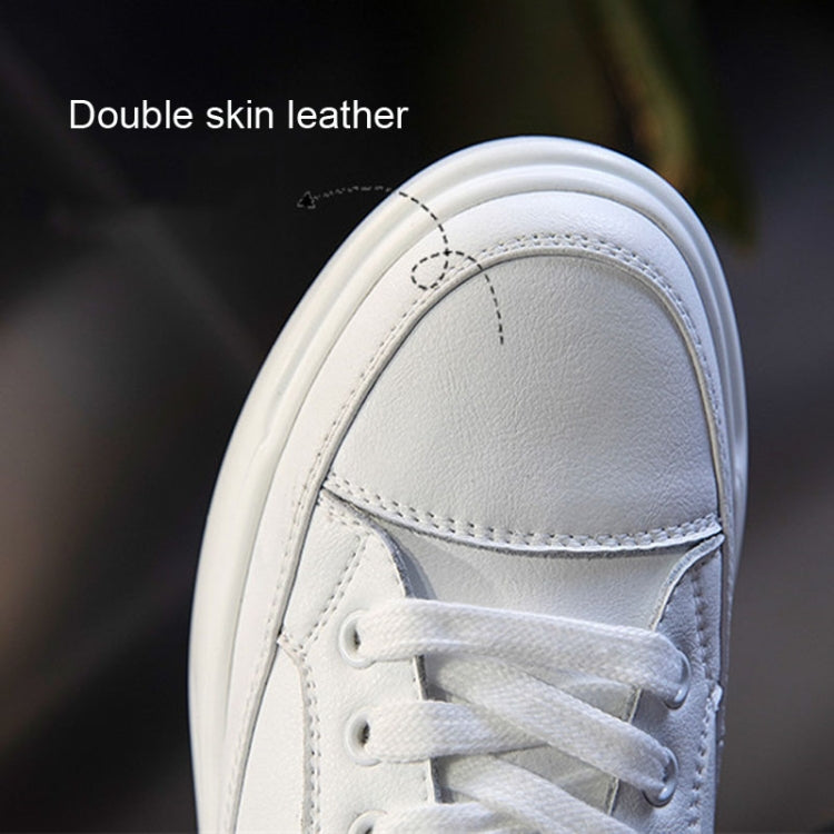 Without Velvet Autumn And Winter Flat Casual White Shoes Women Sports Versatile Shallow Mouth Single Shoes, Size: 35(Black)