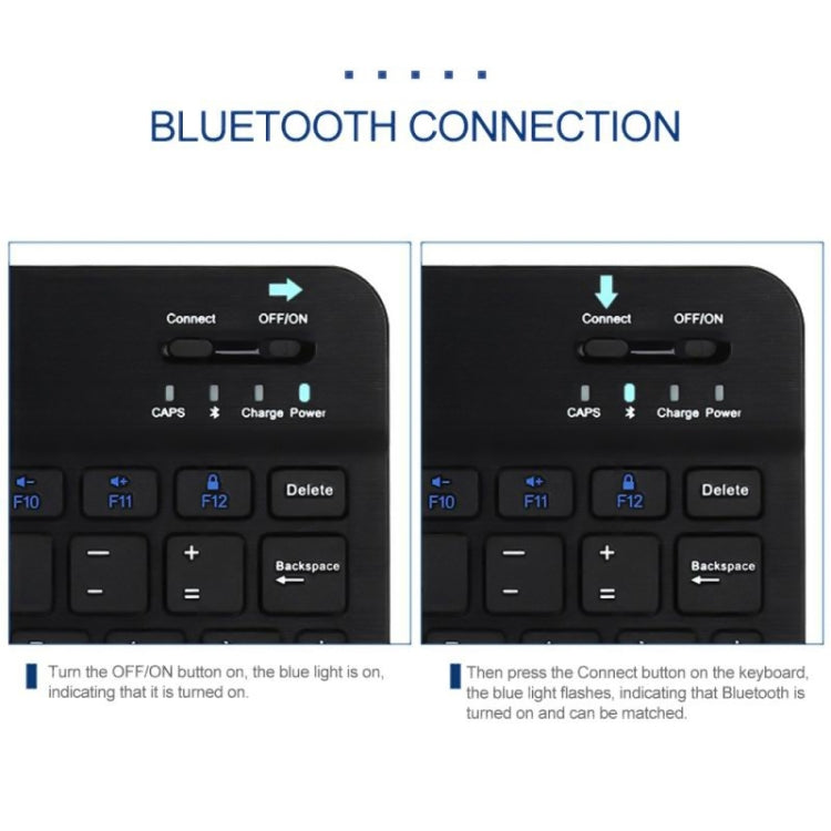 YS-001 7-8 inch Tablet Phones Universal Mini Wireless Bluetooth Keyboard, Style:Only Keyboard