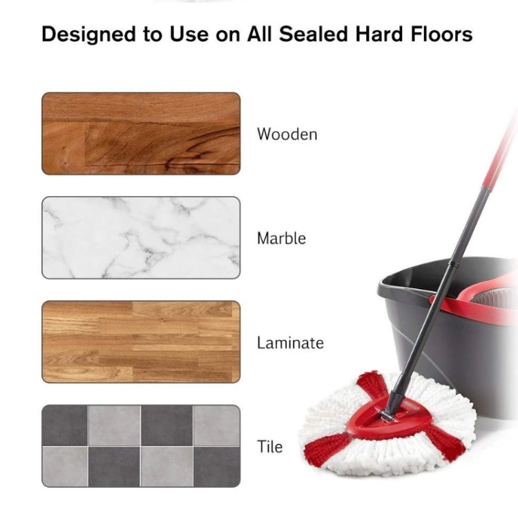 4 PCS Triangle Cotton Yarn Rotating Mop Head for Vileda / O-Cedar