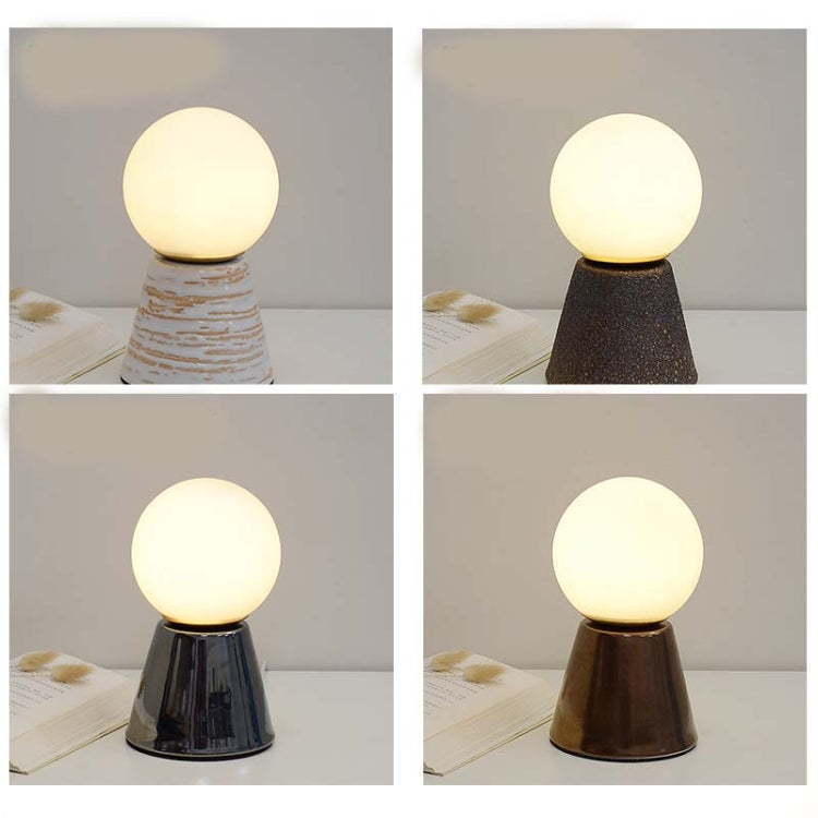 Creative Ceramic Planet Lamp Warm Decoration Moon Lamp Birthday Gift Bedroom Bedside Table Lamp, Power source: Remote Control Switch-USB Cable