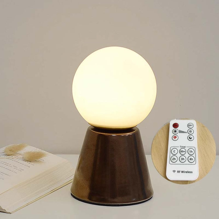 Creative Ceramic Planet Lamp Warm Decoration Moon Lamp Birthday Gift Bedroom Bedside Table Lamp, Power source: Remote Control Switch-USB Cable