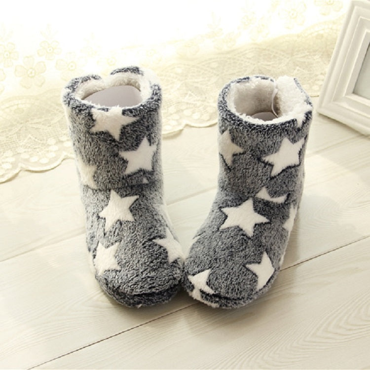 Winter Thick Bottom Home Boots Cotton Slippers For Women, Size: 36-37