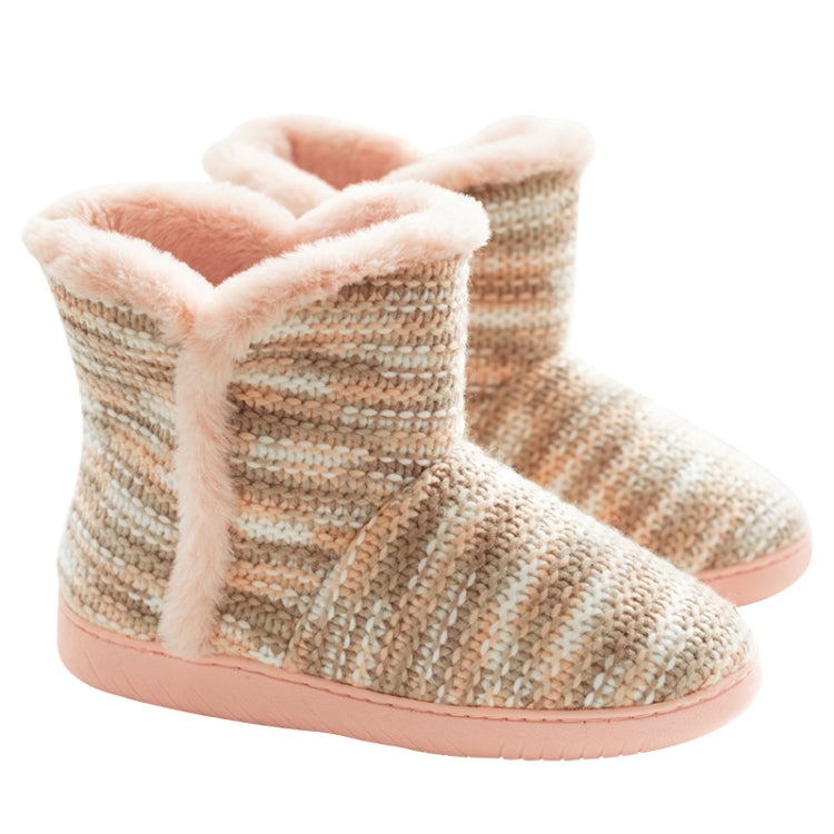 Winter Non-Slip Thick-Soled Indoor Cotton Slippers Home Boots, Size: 36-37