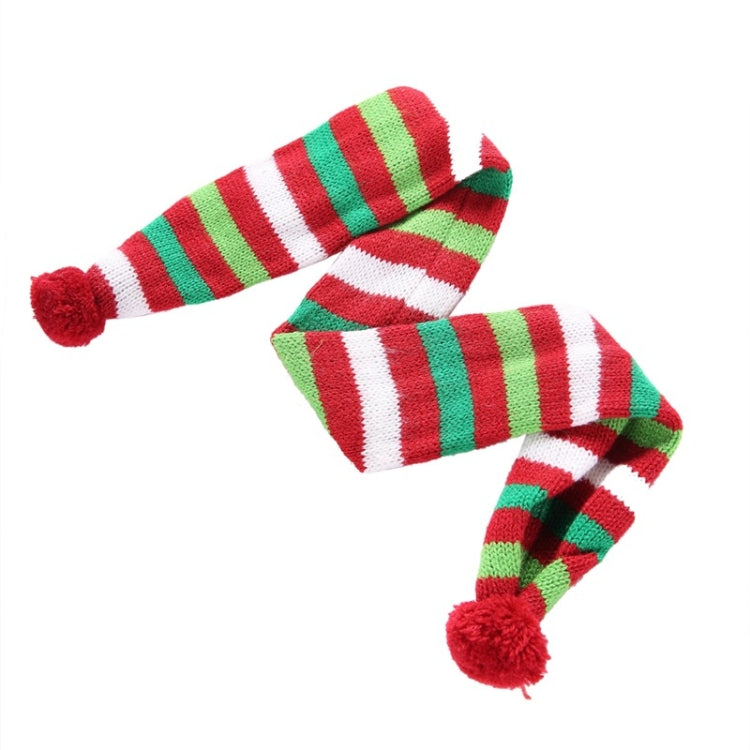 Dog Scarf Christmas Pet Accessories Winter Warmth Pet Scarf, Size: XL(Red and Green Stripes)