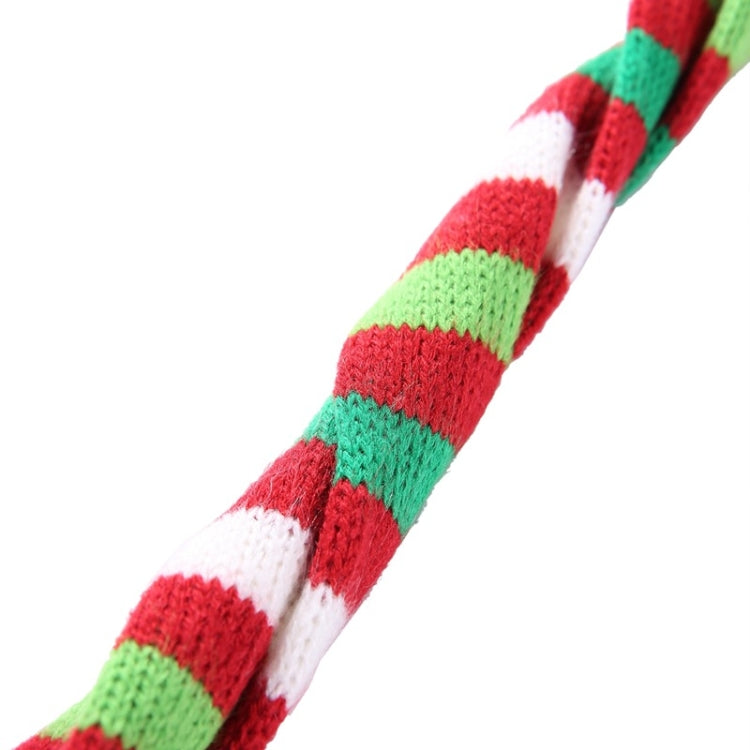 Dog Scarf Christmas Pet Accessories Winter Warmth Pet Scarf, Size: XL(Red and Green Stripes)