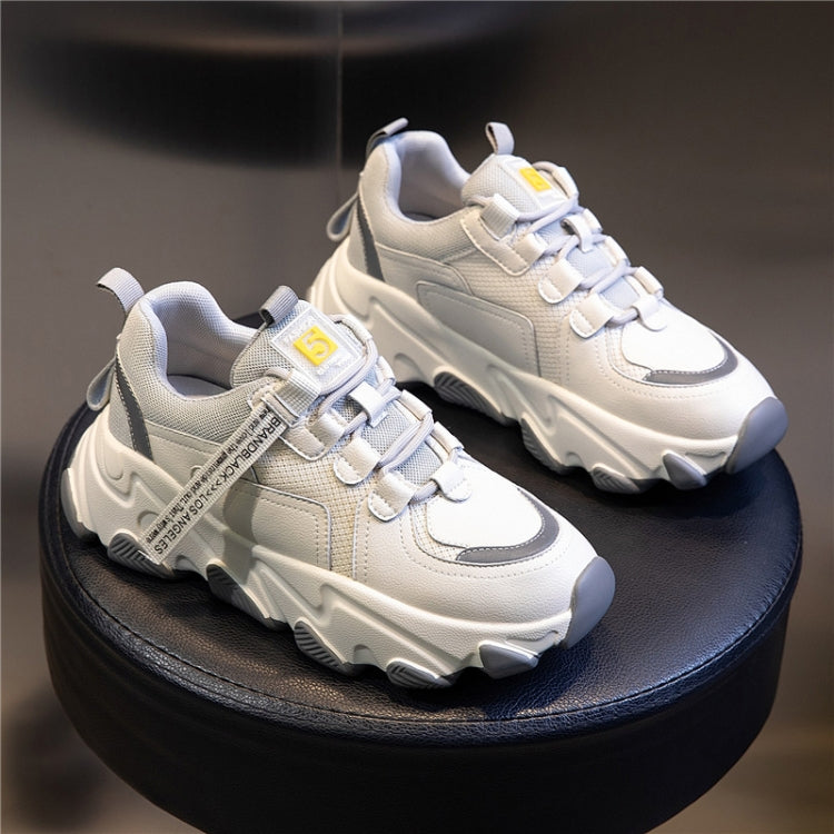 Autumn And Winter Casual Sports Shoes Female Leather Old Shoes, Size: 36