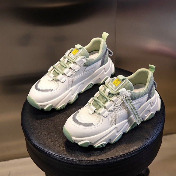 Autumn And Winter Casual Sports Shoes Female Leather Old Shoes, Size: 36