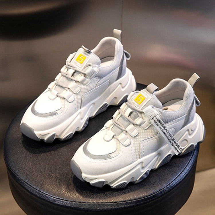 Autumn And Winter Casual Sports Shoes Female Leather Old Shoes, Size: 36