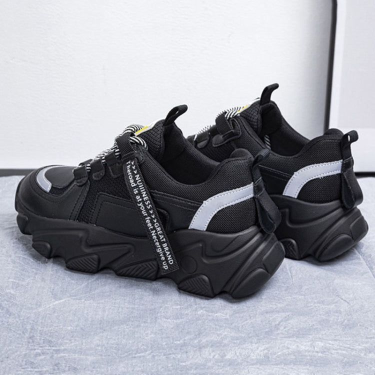 Autumn And Winter Casual Sports Shoes Female Leather Old Shoes, Size: 36