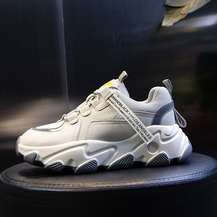 Autumn And Winter Casual Sports Shoes Female Leather Old Shoes, Size: 36