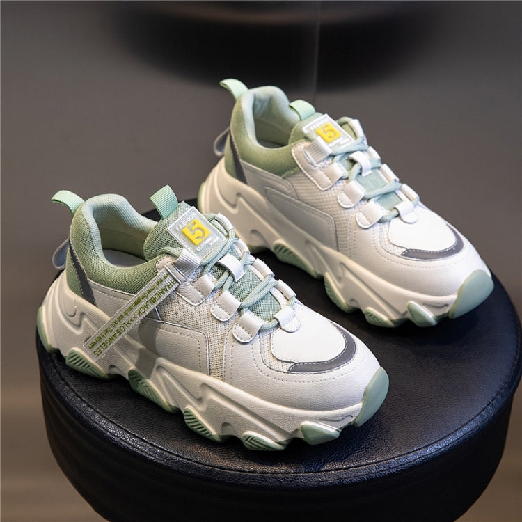 Autumn And Winter Casual Sports Shoes Female Leather Old Shoes, Size: 38