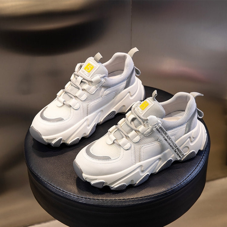 Autumn And Winter Casual Sports Shoes Female Leather Old Shoes, Size: 38