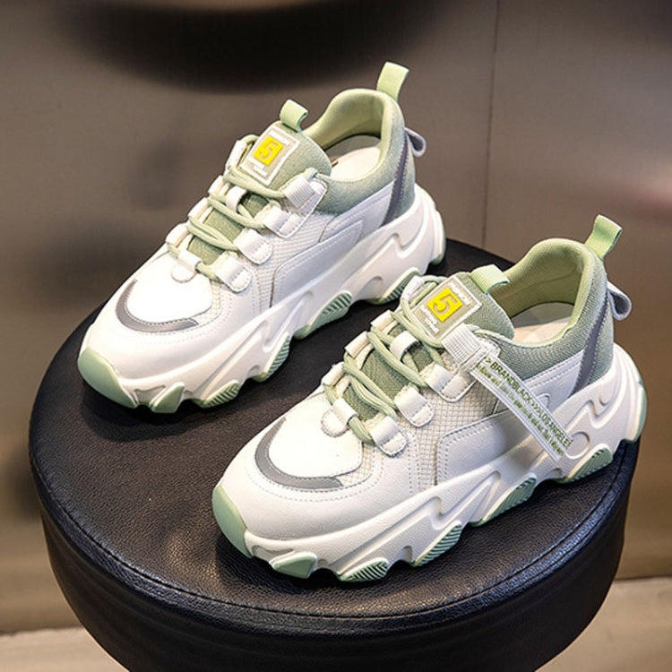 Autumn And Winter Casual Sports Shoes Female Leather Old Shoes, Size: 38