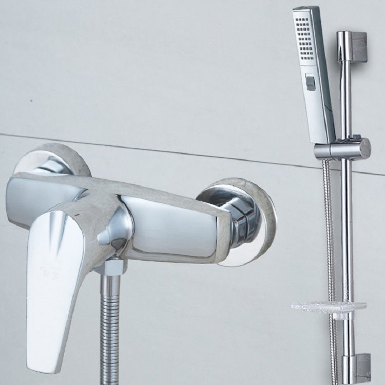 Bathroom Mixing Valve Shower Hot And Cold Water Faucet, Specification: Valve+Hand Spray+Hose+Lift Rod