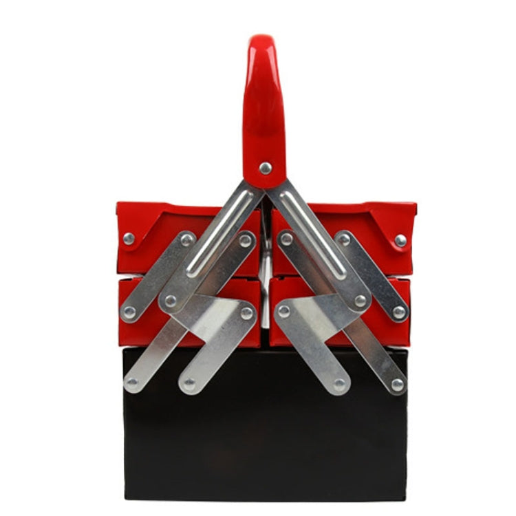 Multifunctional Single Handle Double Opening Tool Box Three-Layer Hardware Tool Storage Box