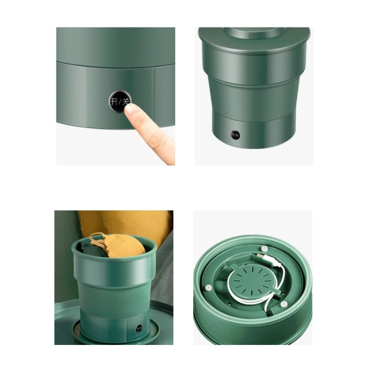 Portable Folding Bucket Type USB Travel Washing Machine Underpants Sock Ultrasonic Disinfect Laundry