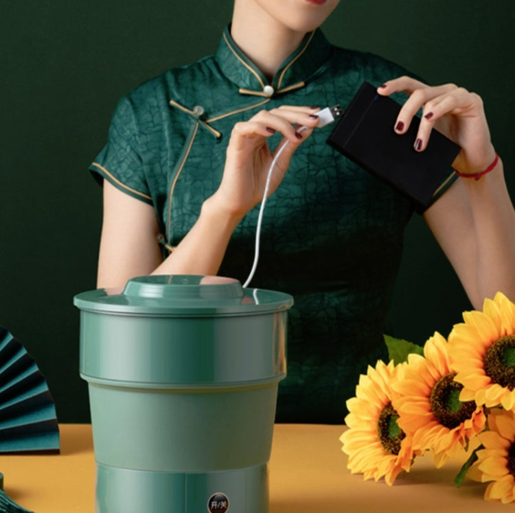 Portable Folding Bucket Type USB Travel Washing Machine Underpants Sock Ultrasonic Disinfect Laundry