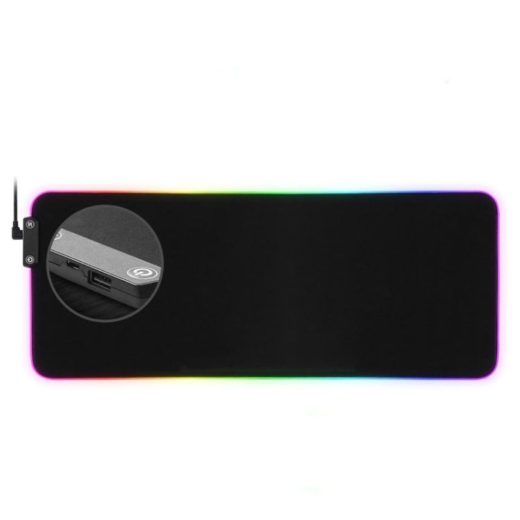 Rubber Luminous Gaming Mouse Pad With HUB Interface & 14 Lighting Effects, Cable Length: 1.8m, Size: 800 x 300mm
