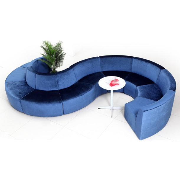 Hotel Sofas Boutique Office Furniture Round Creative Cloth or PU Leather Art Sofa Combination
