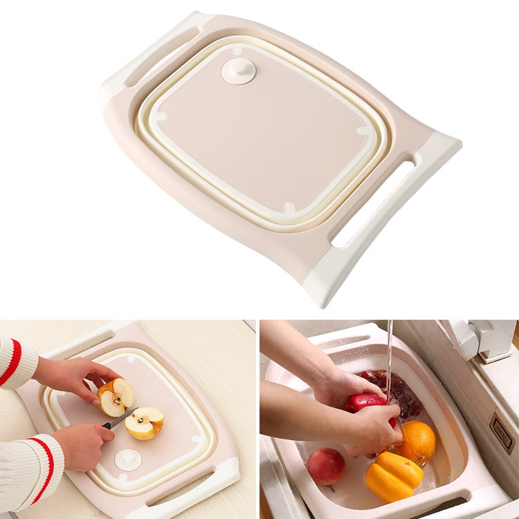 Multifunctional Cutting Board Kitchen Foldable Vegetable Washing Basin, Size:Large