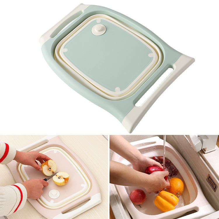 Multifunctional Cutting Board Kitchen Foldable Vegetable Washing Basin, Size:Large