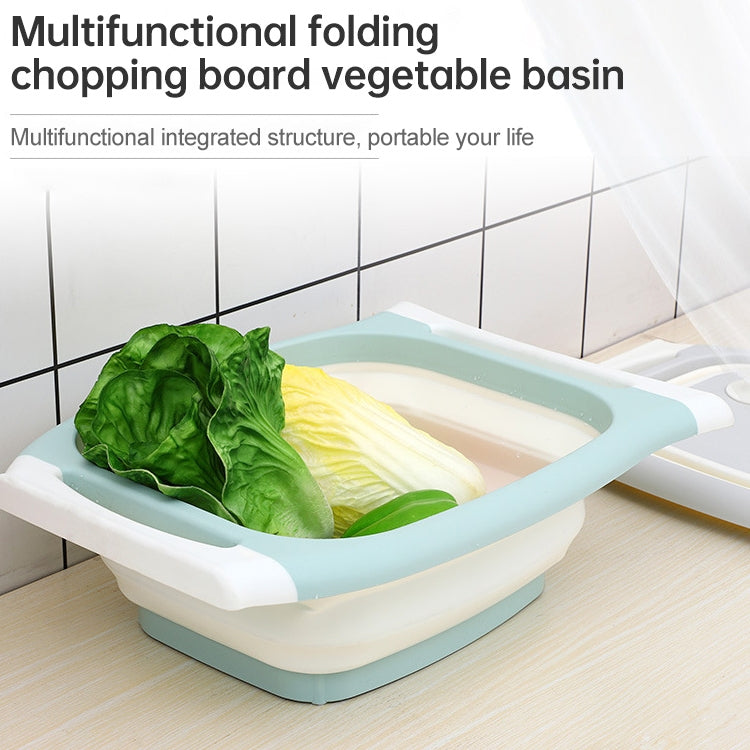 Multifunctional Cutting Board Kitchen Foldable Vegetable Washing Basin, Size:Large