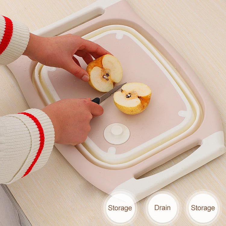 Multifunctional Cutting Board Kitchen Foldable Vegetable Washing Basin, Size:Large