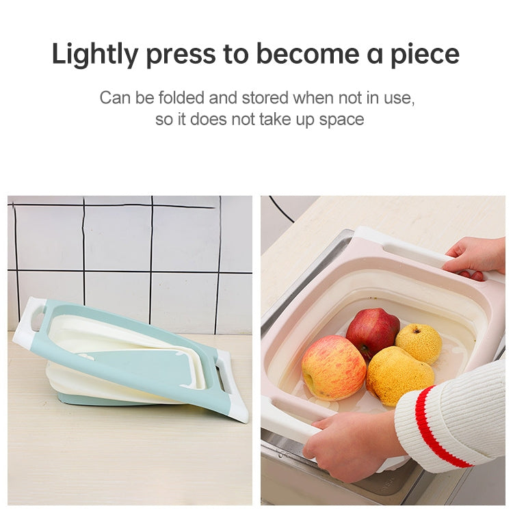 Multifunctional Cutting Board Kitchen Foldable Vegetable Washing Basin, Size:Large
