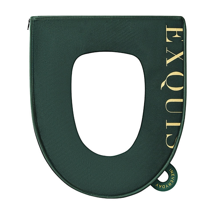 Household Waterproof Toilet Seat With Zipper And Handle, Style:Round