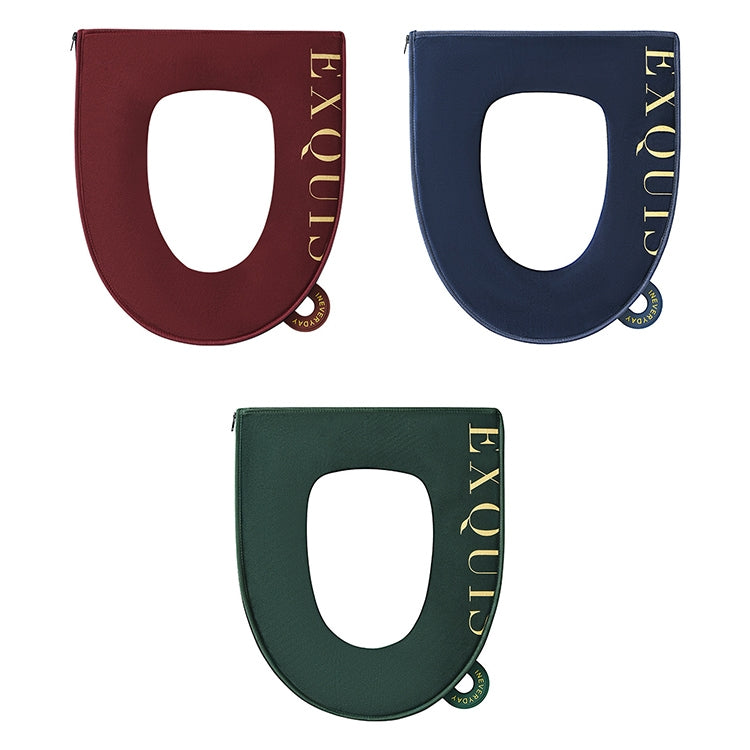 Household Waterproof Toilet Seat With Zipper And Handle, Style:Round