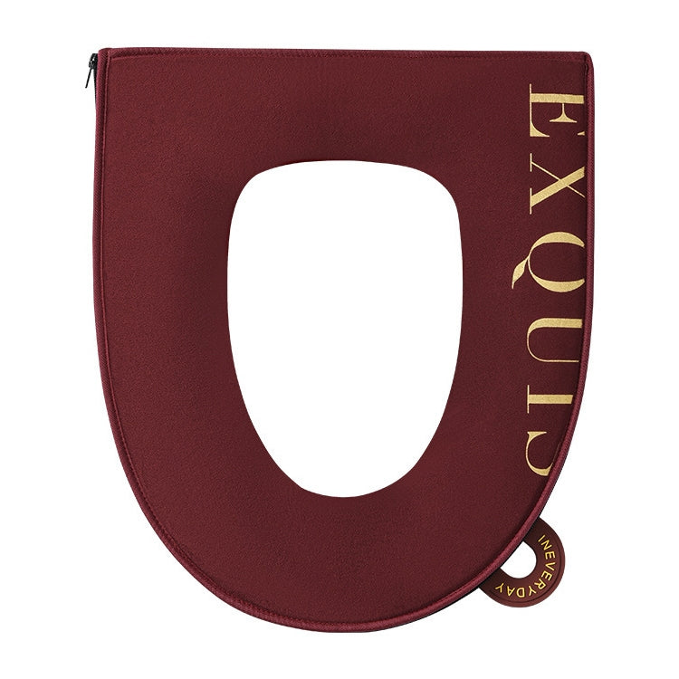 Household Waterproof Toilet Seat With Zipper And Handle, Style:Round