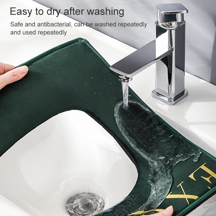 Household Waterproof Toilet Seat With Zipper And Handle, Style:Round