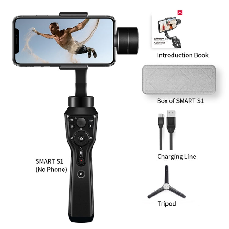 AOCHUAN Smart S1 Handheld Stabilizer Three-Axis Intelligent Follow-Up Anti-Shake Bracket Multi-Function Shooting Handheld Gimbal