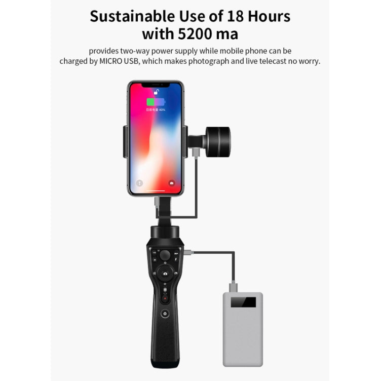 AOCHUAN Smart S1 Handheld Stabilizer Three-Axis Intelligent Follow-Up Anti-Shake Bracket Multi-Function Shooting Handheld Gimbal