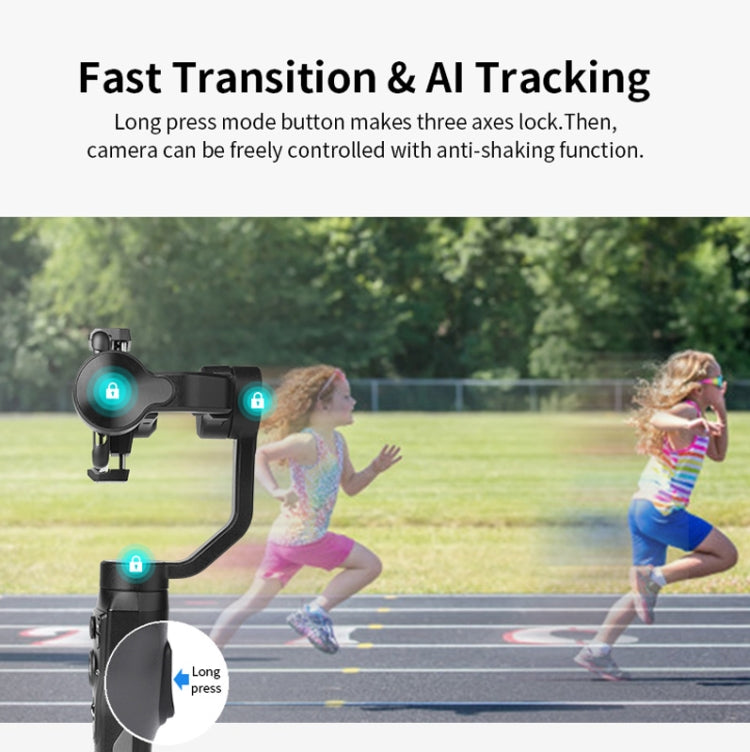 AOCHUAN Smart S1 Handheld Stabilizer Three-Axis Intelligent Follow-Up Anti-Shake Bracket Multi-Function Shooting Handheld Gimbal