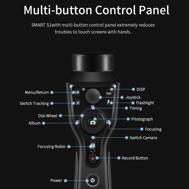 AOCHUAN Smart S1 Handheld Stabilizer Three-Axis Intelligent Follow-Up Anti-Shake Bracket Multi-Function Shooting Handheld Gimbal