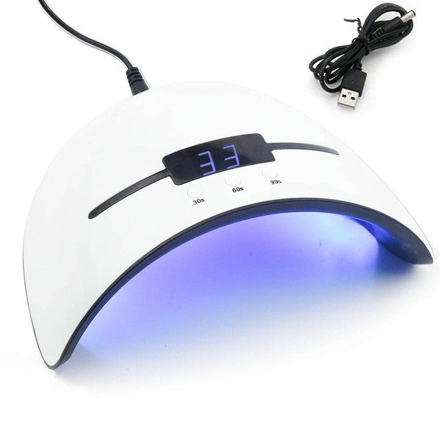 UV Lamp LED Nail Lamp Nail Dryer Fingernail Gel Curing Sensor, Color:36W UV LED lamp