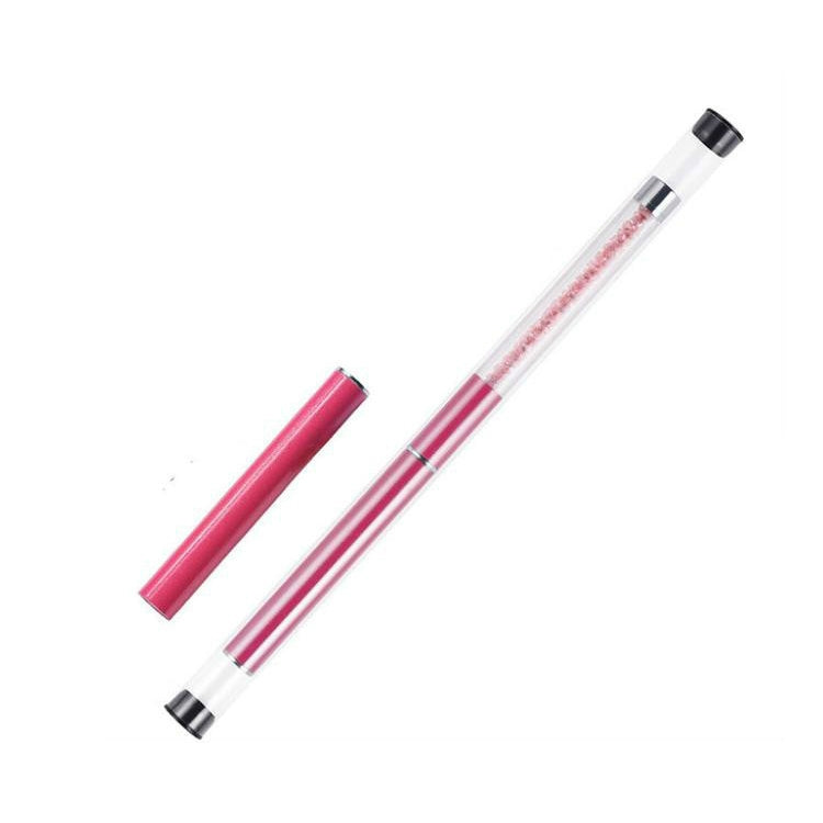3 PCS Manicure Tool Set Crystal Carved Light Therapy Pen 3D Special Painted Drawing Flower Diamond Rod
