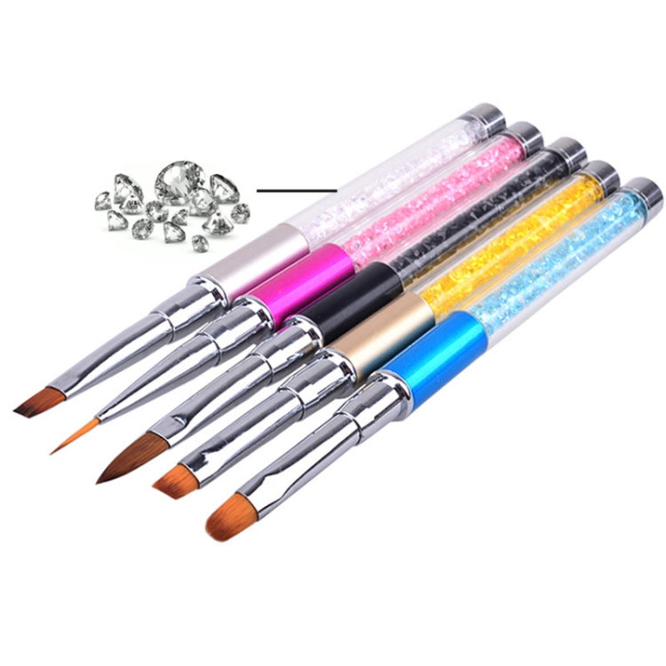 3 PCS Manicure Tool Set Crystal Carved Light Therapy Pen 3D Special Painted Drawing Flower Diamond Rod
