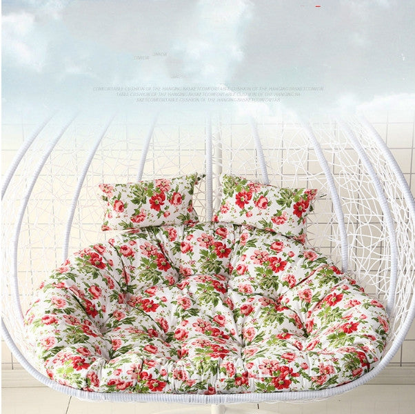 Courtyard Garden Hanging Basket Chair Rocking Chair Sponge Swing Seat Cushion, Size:110x100x10cm
