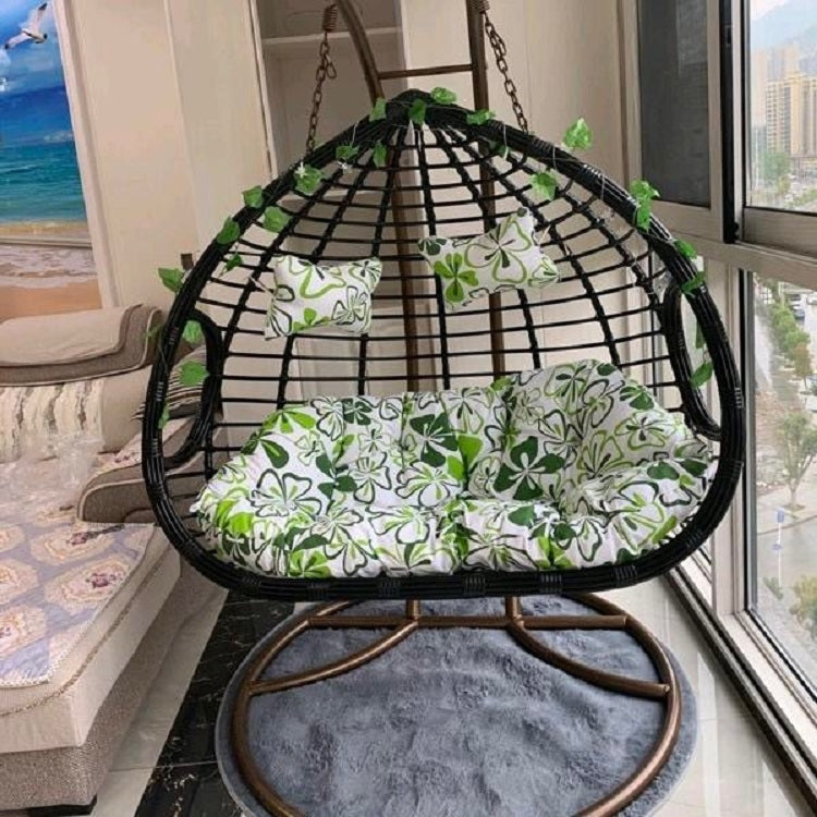 Courtyard Garden Hanging Basket Chair Rocking Chair Sponge Swing Seat Cushion, Size:110x100x10cm