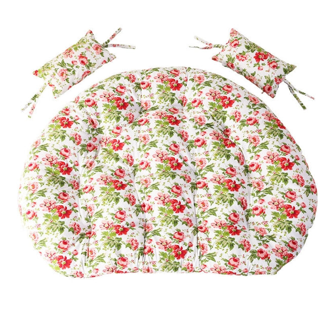 Courtyard Garden Hanging Basket Chair Rocking Chair Sponge Swing Seat Cushion, Size:110x100x10cm