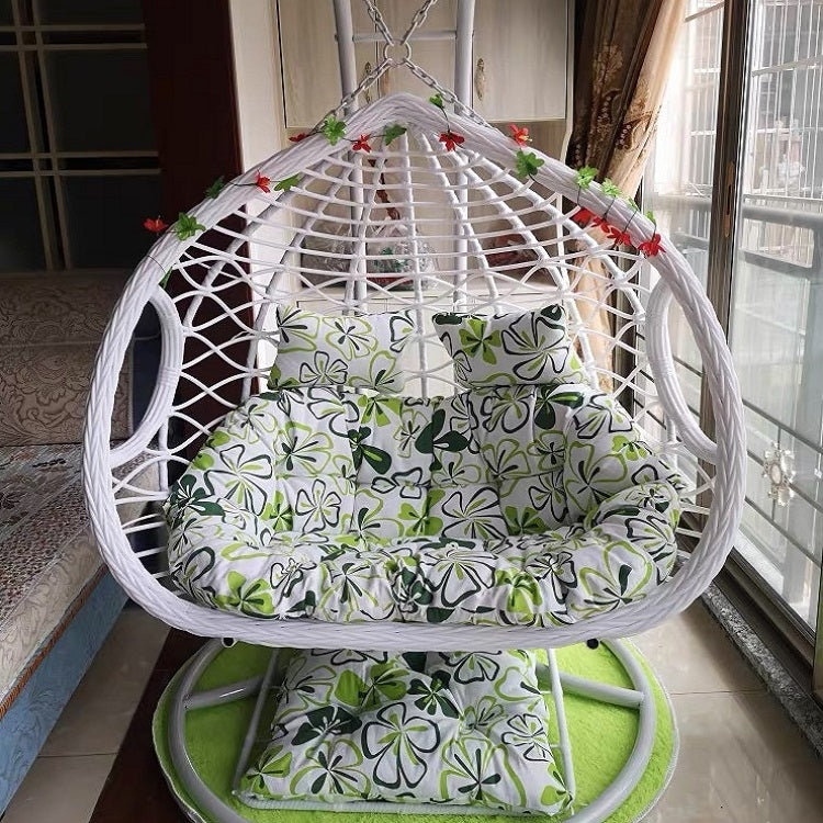 Courtyard Garden Hanging Basket Chair Rocking Chair Sponge Swing Seat Cushion, Size:110x100x10cm