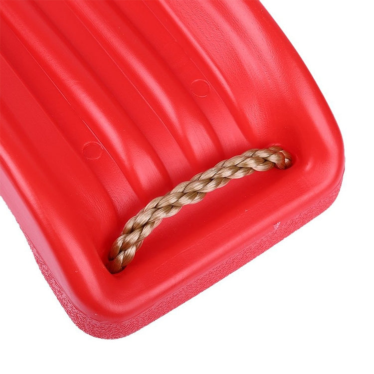 Children Outdoor Home Terrace Playground Green Plastic Swing Rope Large Plate Curved Seat(Random Color Delivery)