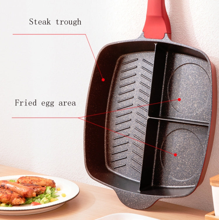 3 In 1 Multifunctional Steak Frying Pan Breakfast Pan Non-Stick Pan