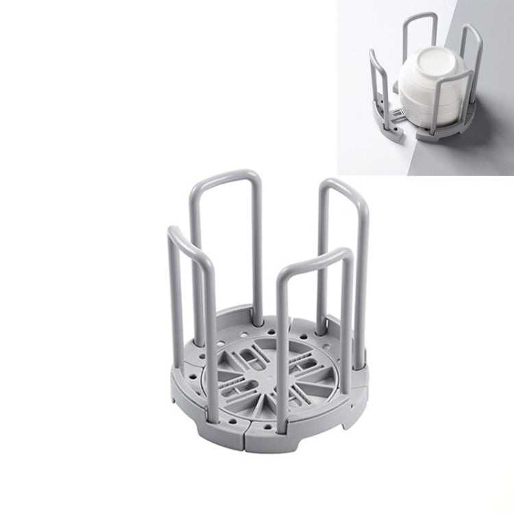 2 PCS Retractable Drain Dish Rack Household Detachable Kitchen Bowl Cup Storage Rack