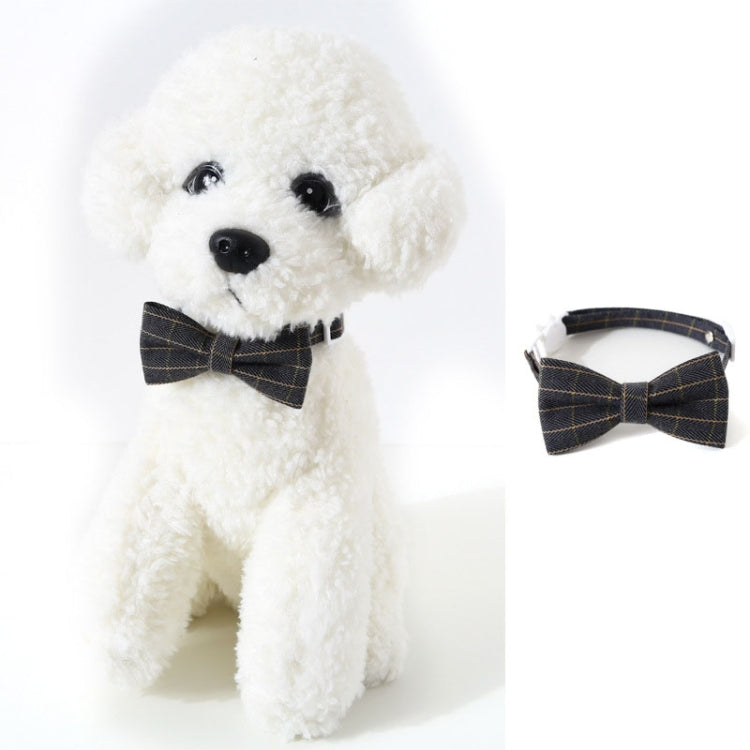 4 PCS Pet Sub-Bow Tie Adjustable Cat Dog Collar Accessories, Style:Bowknot, Size:S 17-32cm