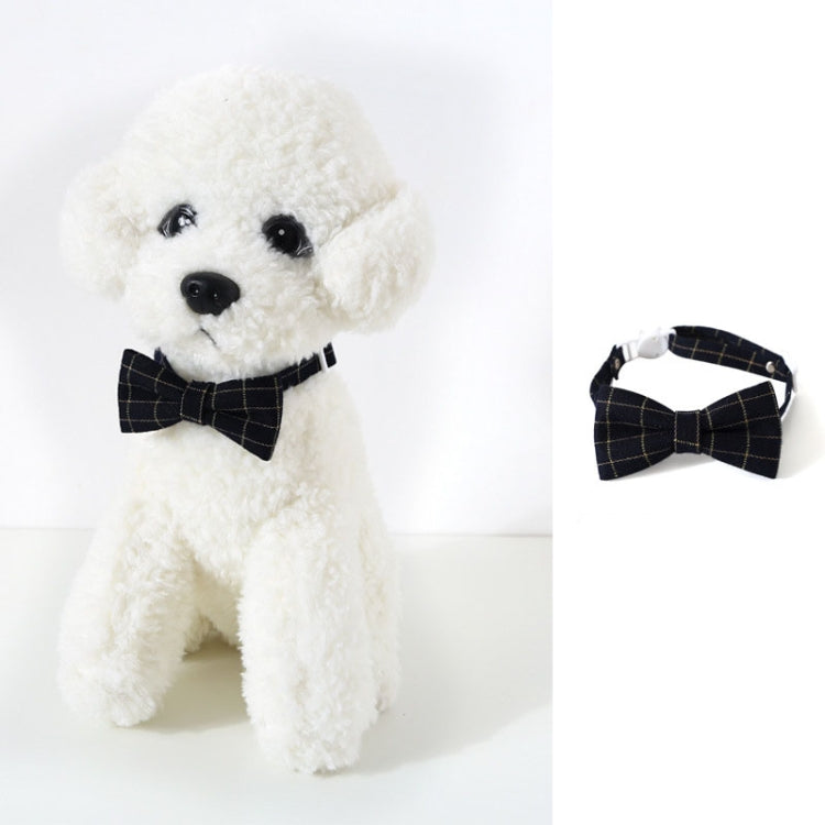 4 PCS Pet Sub-Bow Tie Adjustable Cat Dog Collar Accessories, Style:Bowknot, Size:S 17-32cm