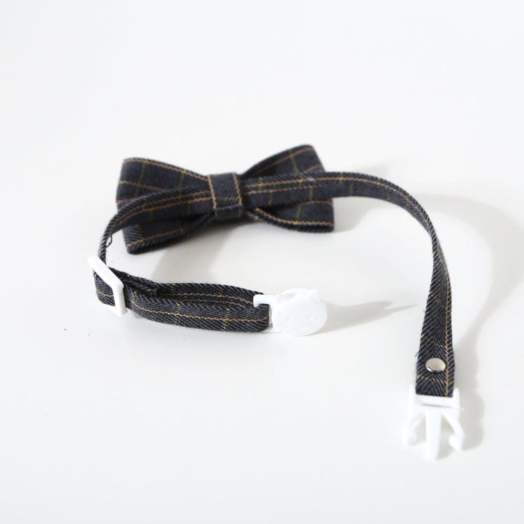 4 PCS Pet Sub-Bow Tie Adjustable Cat Dog Collar Accessories, Style:Bowknot, Size:S 17-32cm